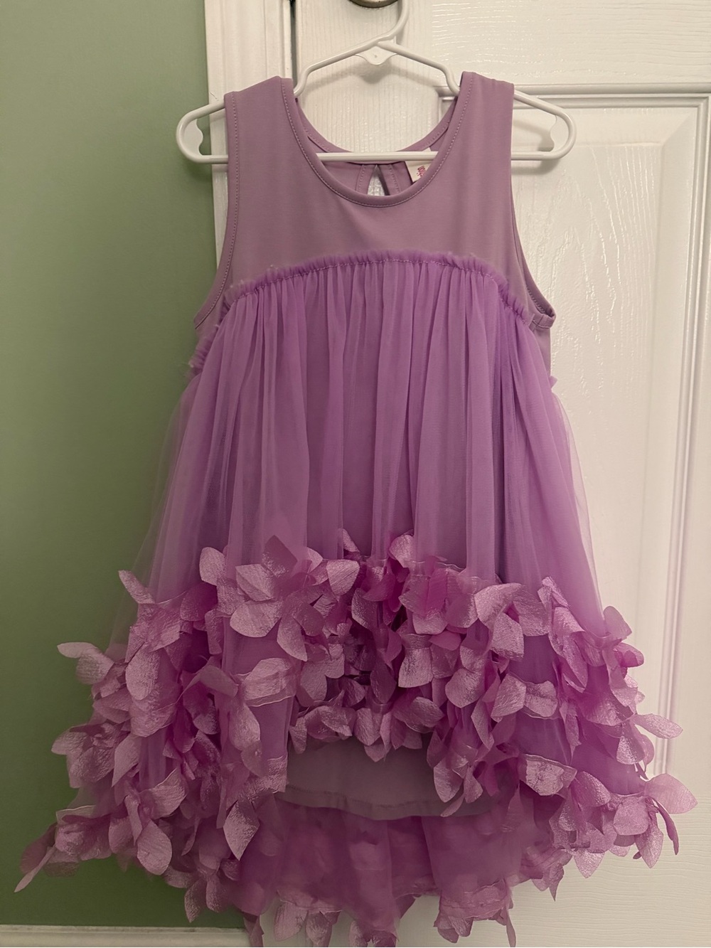 Girls Lavender Floral Petal Dress